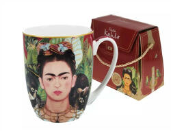 Hanipol Carmani Porcelánbögre 380ml, dobozban, Frida Kahlo: Önarckép tövisnyaklánccal, kolibrivel (836-0001)