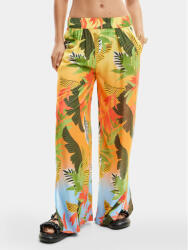 Desigual Pantaloni din material Tropical Party 24SWMW21 Portocaliu Loose Fit