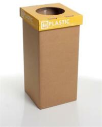 RECOBIN Szelektív hulladékgyűjtő, újrahasznosított, angol felirat, 20 l, RECOBIN "Mini", sárga