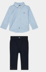 Tommy Hilfiger Set cămașă și pantaloni din material textil Baby Ithaca Shirt Set Giftbox KN0KN01784 Albastru Regular Fit