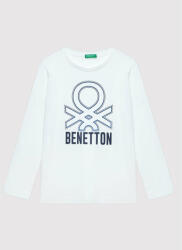 Benetton Bluză 3I1XC105U Alb Regular Fit