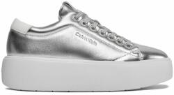 Calvin Klein Sneakers Bubble Cupsole Lace Up Metallic HW0HW02008 Argintiu