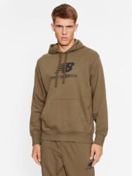 New Balance Bluză Essentials Stacked Logo French Terry Hoodie MT31537 Maro Regular Fit