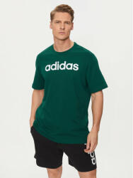 Adidas Tricou Essentials Single Jersey Linear Embroidered Logo T-Shirt IJ8658 Verde Regular Fit