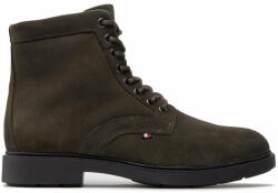 Tommy Hilfiger Cizme Elevated Rounded Suede Lace Boot FM0FM04185 Verde