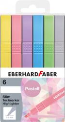 Eberhard Textmarker slim patrat set 6 bucati pastel EBERHARD FABER (13959)