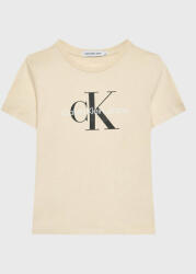 Calvin Klein Tricou Monogram Logo IU0IU00267 Écru Regular Fit