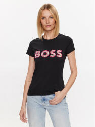 Boss Tricou Logo 50489531 Negru Slim Fit