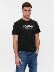 Tommy Jeans Tricou Essential DM0DM18264 Negru Slim Fit