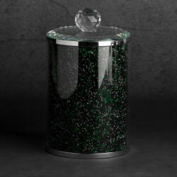  Ventosa 05 tárolóedény kristályokkal Zöld/fekete 10x10x17 cm