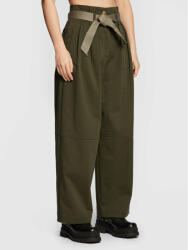 Pinko Pantaloni din material Penni 1G189X A054 Verde Relaxed Fit