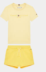 Tommy Hilfiger Set tricou și pantaloni scurți sport Essential KG0KG07281 D Galben Regular Fit