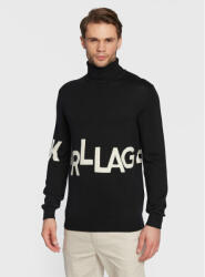KARL LAGERFELD Bluză cu gât 655020 524399 Negru Regular Fit