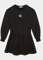 Calvin Klein Jeans Rochie tricotată Gradient Monogram IG0IG02047 Negru Regular Fit