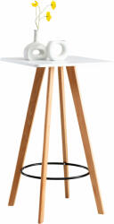  Mijas natúrfa bárasztal (szögletes) - Fehér