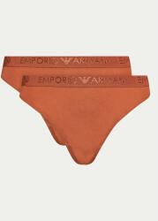 Emporio Armani Underwear Set 2 perechi de chiloți tanga 163333 4R235 01656 Maro