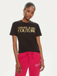 Versace Jeans Couture Tricou 76HAHT04 Negru Slim Fit