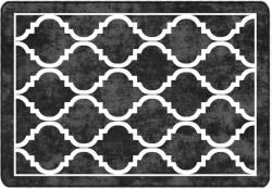 vidaXL fekete-fehér mosható csúszásgátló szőnyeg 120 x 180 cm 136605