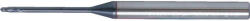 SwissBurr 0.8mm kétélű erősített szárú rádiuszos keményfém hosszlyukmaró q bevonattal (SWT1657304A)
