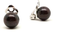 R. M. ékszer Fülbevaló golyó heliotróp klipsz 10-10, 5mm (087415)