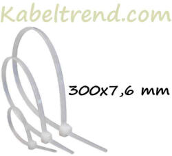 Kábel-Trend Oldható 300x7, 6mm Natúr Kábelkötegelő-Gyorskötöző
