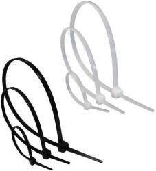 Oldható kábelkötegelő-gyorskötöző (200x4, 6 mm fekete)