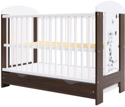 Hubners Patut copii din lemn Hubners Calisto Girafa 120x60 cm maro cu sertar (PHCALGI12MAS) - caruciorcopii
