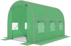 ProCart Sera de gradina tip tunel, 3 x 2 x 2 metri, 6 ferestre cu plase, filtru UV4, verde
