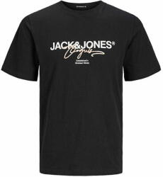 JACK & JONES Férfi póló JORARUBA Standard Fit 12255452 Black (Méret L)