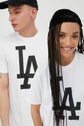 47 brand pamut póló Mlb Los Angeles Dodgers fehér, nyomott mintás, BB012TEMIME557555WW - fehér S