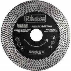 RICHMANN Disc diamantat turbo, dublu segmetat, placi ceramice, taiere umeda si uscata, 115 mm/22.23 mm, Richmann Exclusive (C4858) - edanco