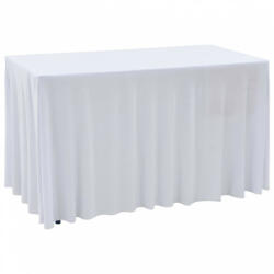 vidaXL 2 darab fehér sztreccs asztalszoknya 183 x 76 x 74 cm (133585) - balena
