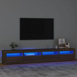 vidaXL barna tölgyszínű TV-szekrény LED-lámpákkal 240x35x40 cm (3152769)