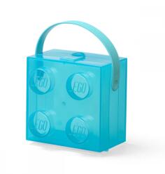 LEGO® Cutie LEGO 2x2 - albastru transparent