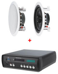 DSPPA Sistem de sonorizare 2x30W cu amplificator DSPPA Mini60 si boxe de tavan Inakustik Ambientone R1 (MINI60+ATOR1)
