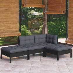 vidaXL Set mobilier gradina cu perne, 4 piese, lemn masiv de pin (3096290) - orlandokids