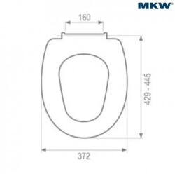 MKW gama wc-tető classic plastic, zsanérral - homeinfo