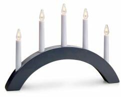 Markslöjd atle wooden candlestick grey e10 5x3w wood 40x28cm - beltéri világítás|asztali lámpa asztali lámpák