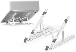 DEVIA univerzális asztali tablet/laptop tartóállvány max. 16" méretű készülékekhez - Devia Smart Series Multi-function Folding Stand For Tablet/Laptop - fehér