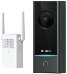 IMOU Kit cu sonerie video 5MP, baterie 6200mAh si receptor wireless, IMOU Doorbell Kit-A (Negru/Alb) (Doorbell Kit-A)