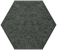  Hatszög alakú (méhsejt) filcpanel - filcből készült puha falburkoló (29-es sötétszürke színben) (filc-hexa-hb29-sotetszurke)
