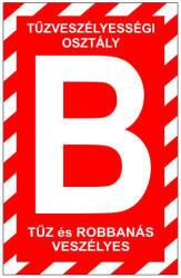  " b" tűzveszélyességi osztály, 16x25cm / 1 mm Műanyaglemez