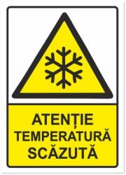 Indicator Atentie temperatura scazuta, 105x148mm IAA6ATS