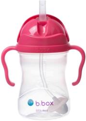 b.box Sticlă cu pai pentru bebeluși b. box - Sippy cup, 240 ml, Raspberry (BX502)