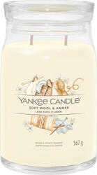 Yankee Candle Yankee Candle, Lână fină și chihlimbar, lumânare într-un borcan de sticlă 567 g (NW3499781)