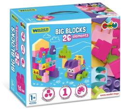 Wader Wader, Big Blocks, cuburi, roz-violet, 26 elemente