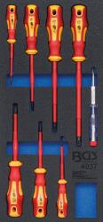 BGS technic 9-4037 1/3 tálcás VDE szigetelt csavarhúzó készlet (lapos, Phillips + fázisceruza), 8 részes (9-4037)