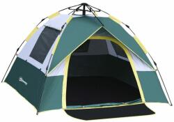 ART Cort camping, 2 persoane, material Oxford, impermeabil, cu copertina, husa, verde, 205x195x135 cm (AR203057) Cort