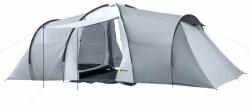 ART Cort camping, 4-5 persoane, material Oxford, impermeabil, cu copertina, geanta, gri, 590x245x193 cm (AR212189) Cort