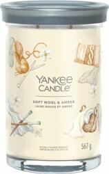 Yankee Candle Yankee gyertya, finom gyapjú és borostyán gyertya üveghengerben 567 g (NW3499325)